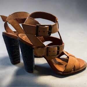 Calvin Klein Brown Strappy Heels